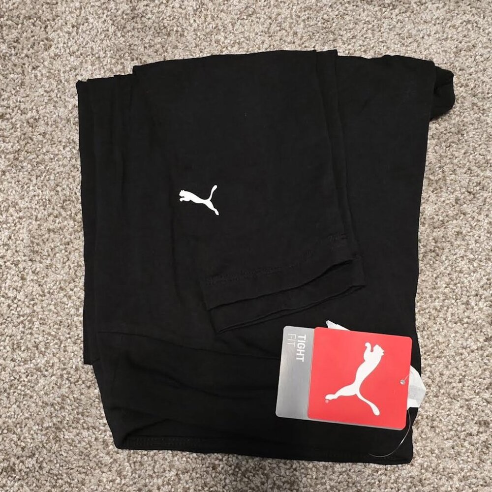 Puma Black leggings with white logo